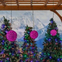 Purple 50 Light Mini Starlight Sphere 6" -Christmas Lights Series 0033629 purple 50 light mini starlight sphere 6