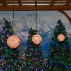 Multi 150 Light Starlight Sphere 10" 15 Multi 150 Light Starlight Sphere 10" -Christmas Lights Series 0033651 multi 150 light starlight sphere 10