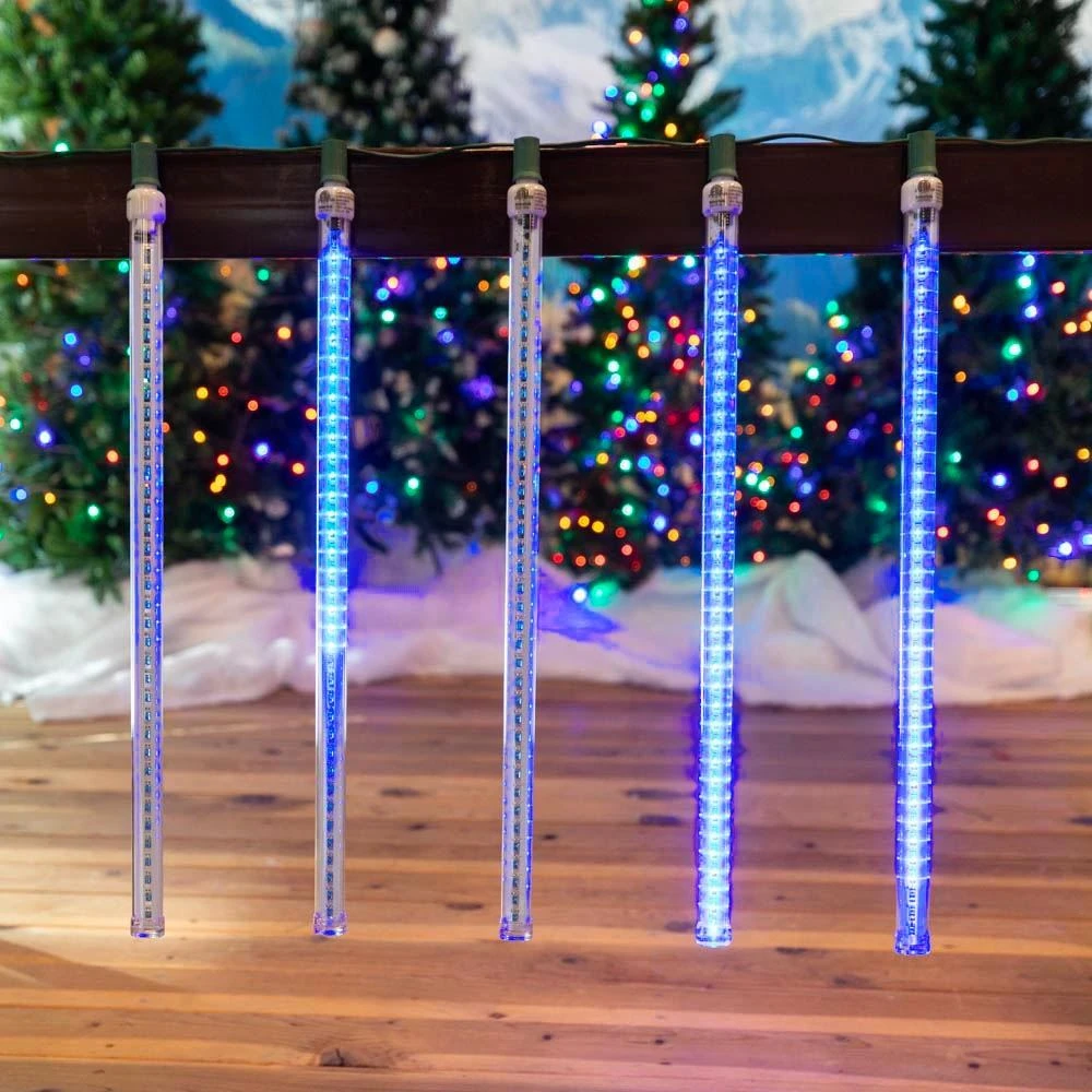 24" LED Cascading Meteor Starfall Tube Blue Pack Of 5 1 24" LED Cascading Meteor Starfall Tube Blue Pack Of 5