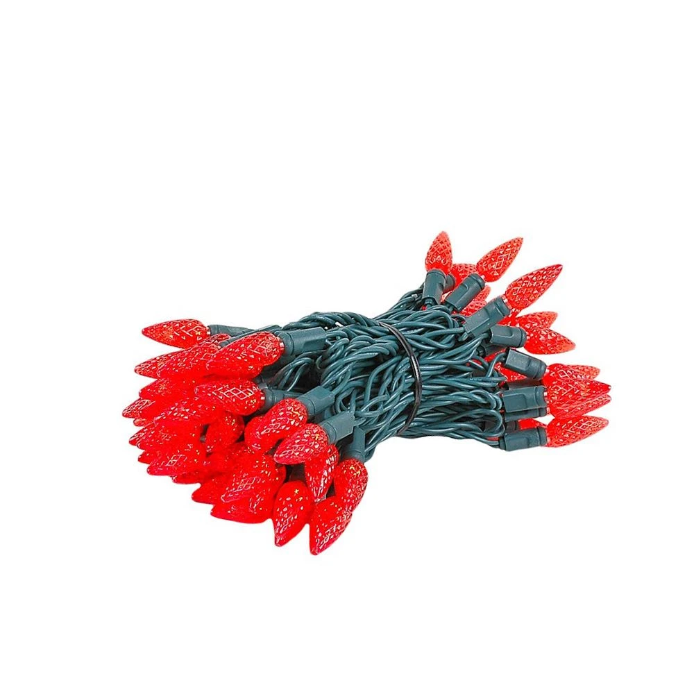 Coaxial Red 100 LED C6 Strawberry Mini Lights Commercial Grade On Green Wire 3 Coaxial Red 100 LED C6 Strawberry Mini Lights Commercial Grade On Green Wire - Image 3