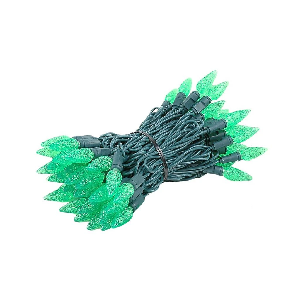 Coaxial Green 70 LED C6 Strawberry Mini Lights Commercial Grade On Green Wire 2 Coaxial Green 70 LED C6 Strawberry Mini Lights Commercial Grade On Green Wire - Image 2