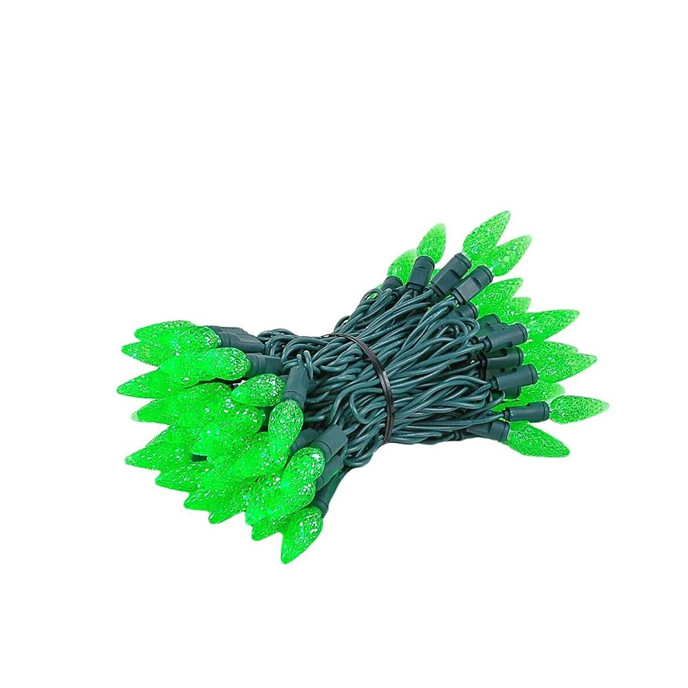 Coaxial Green 70 LED C6 Strawberry Mini Lights Commercial Grade On Green Wire 3 Coaxial Green 70 LED C6 Strawberry Mini Lights Commercial Grade On Green Wire - Image 3