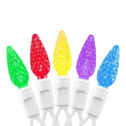 Rainbow 70 LED C6 Strawberry Mini Lights Commercial Grade On White Wire 9 Rainbow 70 LED C6 Strawberry Mini Lights Commercial Grade On White Wire -Christmas Lights Series 0033784 rainbow 70 led c6 strawberry mini lights commercial grade on white wire