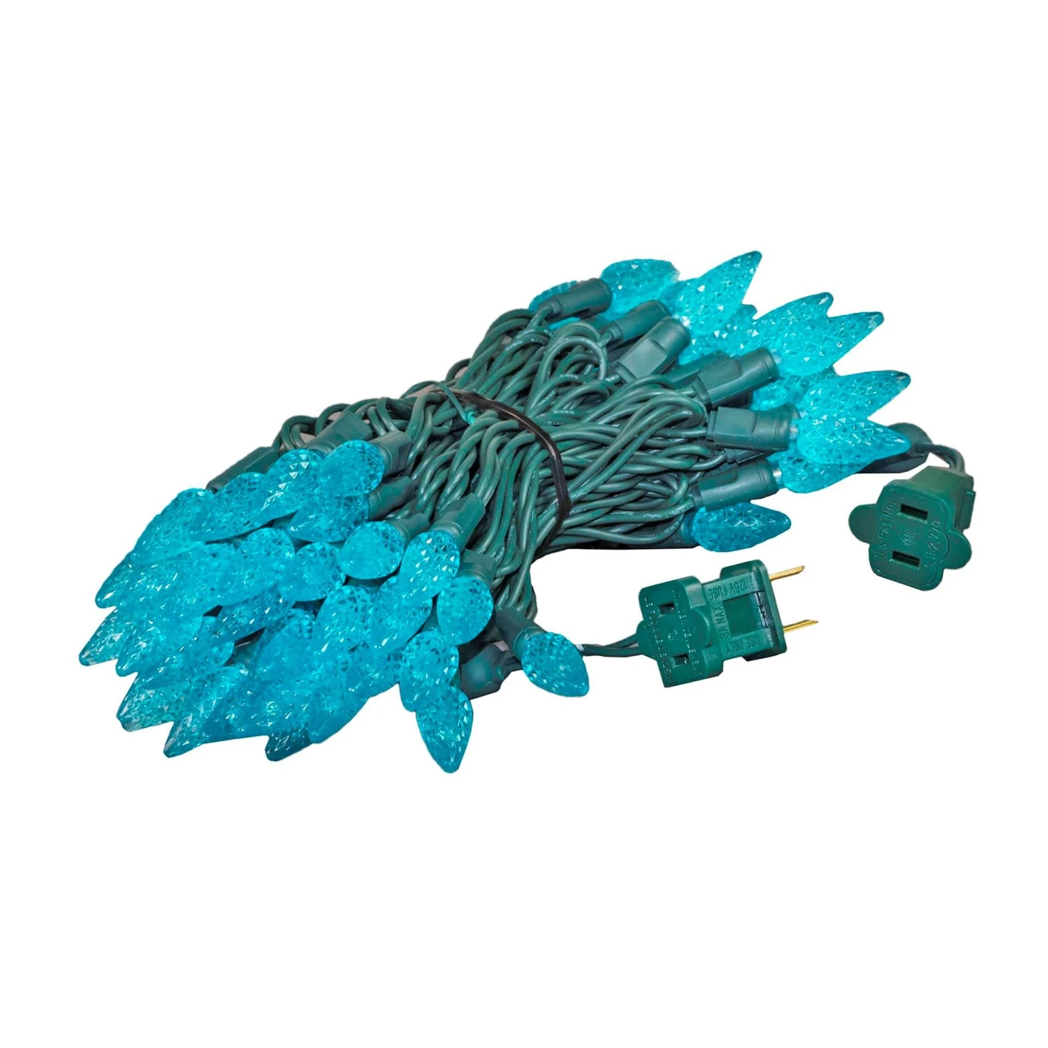 *NEW* True Twinkle Teal 70 LED C6 Strawberry Mini Lights Commercial Grade On Green Wire 3 *NEW* True Twinkle Teal 70 LED C6 Strawberry Mini Lights Commercial Grade On Green Wire - Image 3