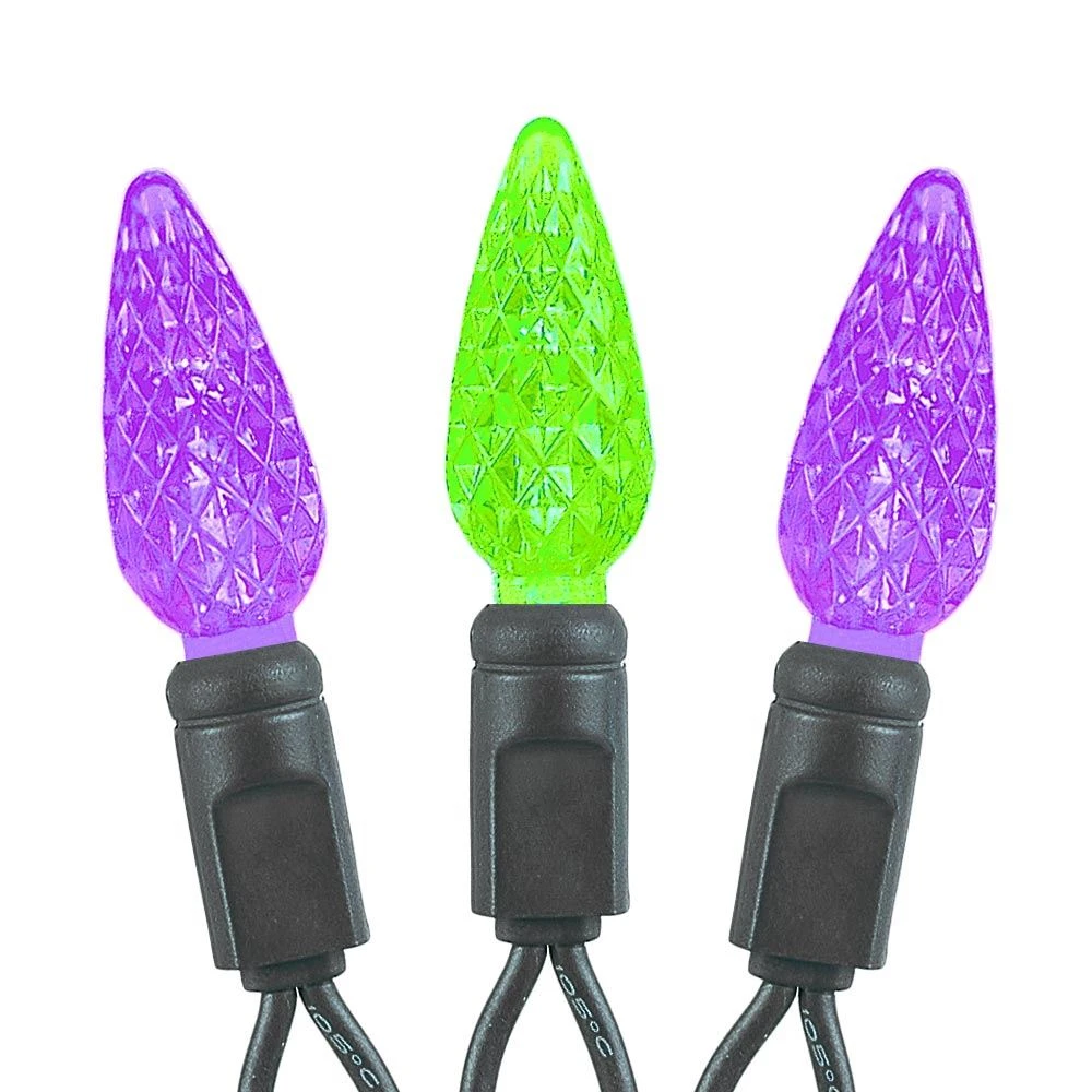 *NEW* True Twinkle Purple/Lime 70 LED C6 Strawberry Mini Lights Commercial Grade On Black Wire 4 *NEW* True Twinkle Purple/Lime 70 LED C6 Strawberry Mini Lights Commercial Grade On Black Wire - Image 4