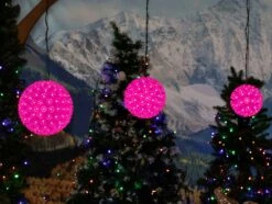 100 Pink LED 7.5" Sphere 9 100 Pink LED 7.5" Sphere -Christmas Lights Series 0033863 100 pink led 75 sphere