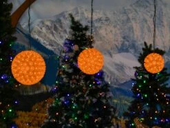 150 Orange LED 10" Sphere -Christmas Lights Series 0033869 150 orange led 10 sphere