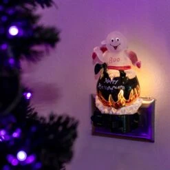 Halloween Night Light - Ghost In Cauldron - Swivel Plug W/LED Bulb 9 Halloween Night Light - Ghost In Cauldron - Swivel Plug W/LED Bulb -Christmas Lights Series 0033927 halloween night light ghost in cauldron swivel plug wled bulb