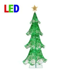 60 In. Christmas Tree With 120 Green LED Lights