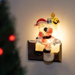 Christmas Night Light - Santa - Swivel Plug W/LED Bulb -Christmas Lights Series 0033954 christmas night light santa swivel plug wled bulb