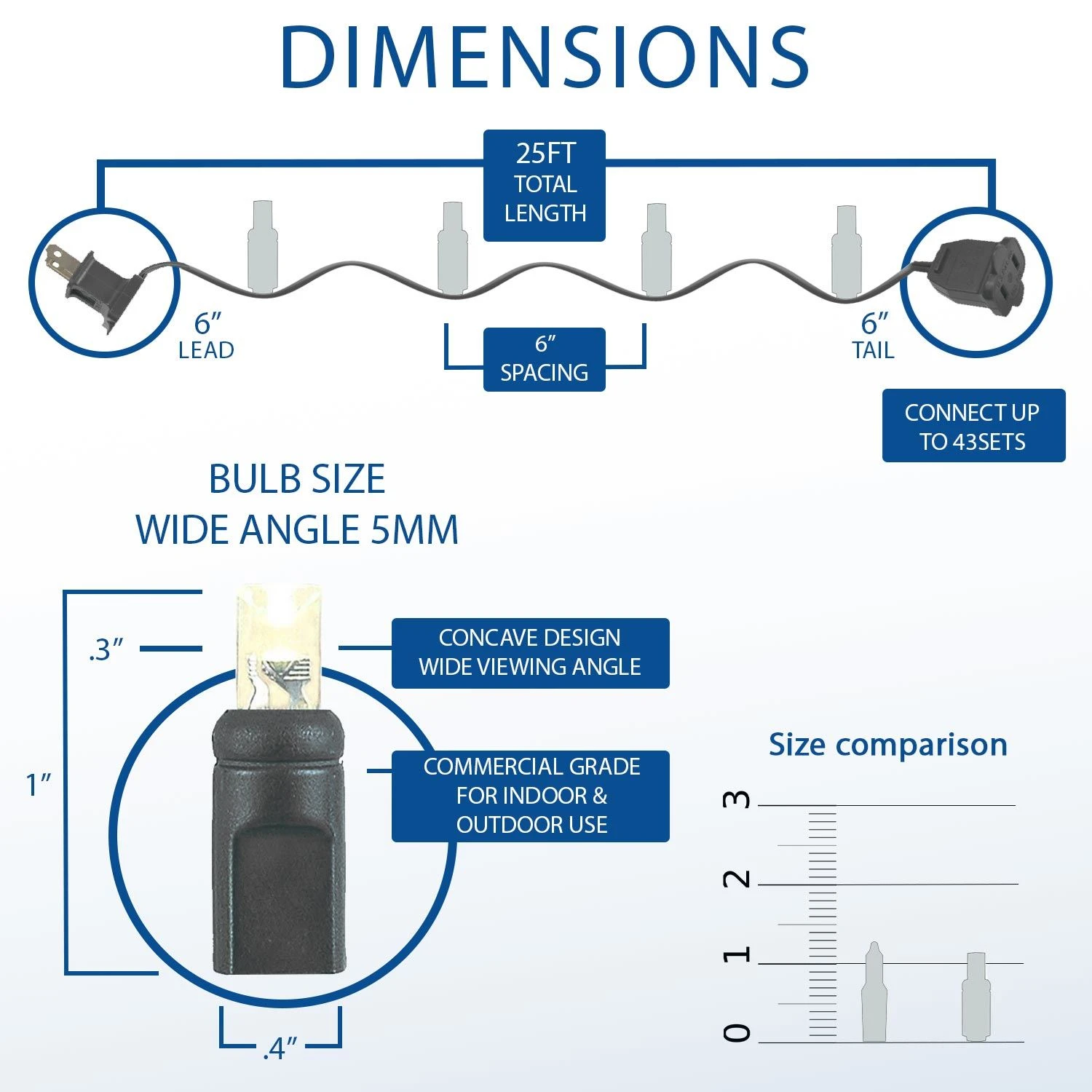 Commercial Grade Wide Angle 50 LED Purple/Lime 25' Long On Black Wire 5 Commercial Grade Wide Angle 50 LED Purple/Lime 25' Long On Black Wire - Image 5