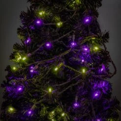 *NEW* True Twinkle LED Mini Lights 50 LED Purple & Lime 25' Long Black Wire -Christmas Lights Series 0033992 new true twinkle led mini lights 50 led purple lime 25 long black wire