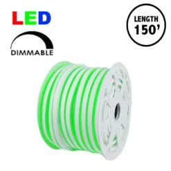 150 Ft Green LED Mini Neon Flex Rope Light Spool 120 Volt