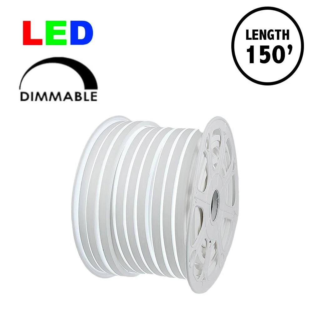 150 Ft Pure White LED Mini Neon Flex Rope Light Spool 120 Volt 1 150 Ft Pure White LED Mini Neon Flex Rope Light Spool 120 Volt