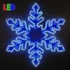 5' Fancy LED Blue And White Snowflake