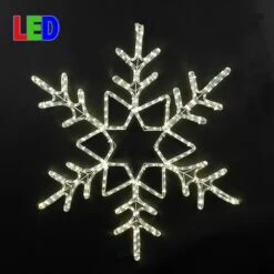 36" Deluxe LED Snowflake Warm White