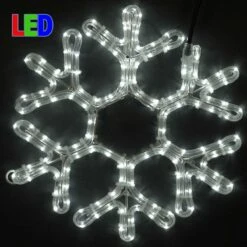 15" LED Rope Light Snowflake-Cool White