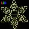 5' Fancy Warm White LED Snowflake