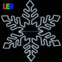 5' Fancy LED Snowflake Cool White