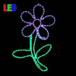 29" Purple Flower LED Rope Light Motif