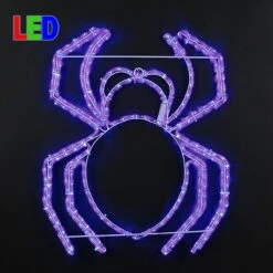 24" Halloween Spider LED Rope Light Motif