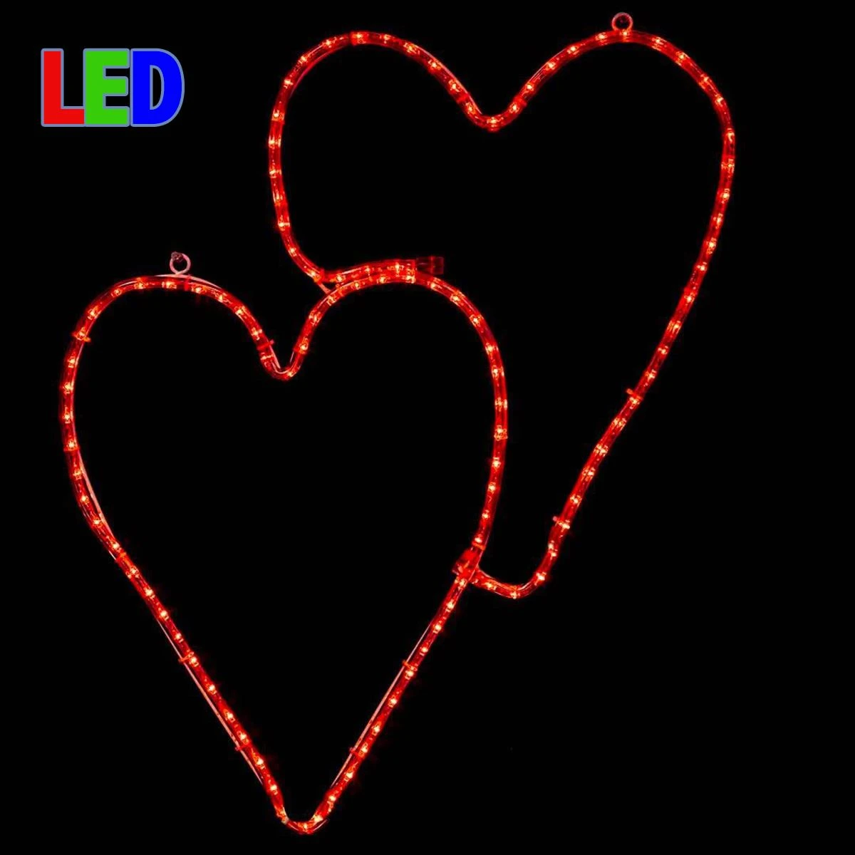 28" Double Heart LED Rope Light Motif 1 28" Double Heart LED Rope Light Motif