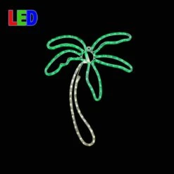 24" Palm Tree LED Rope Light Motif