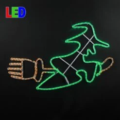 40" Flying Witch LED Rope Light Motif