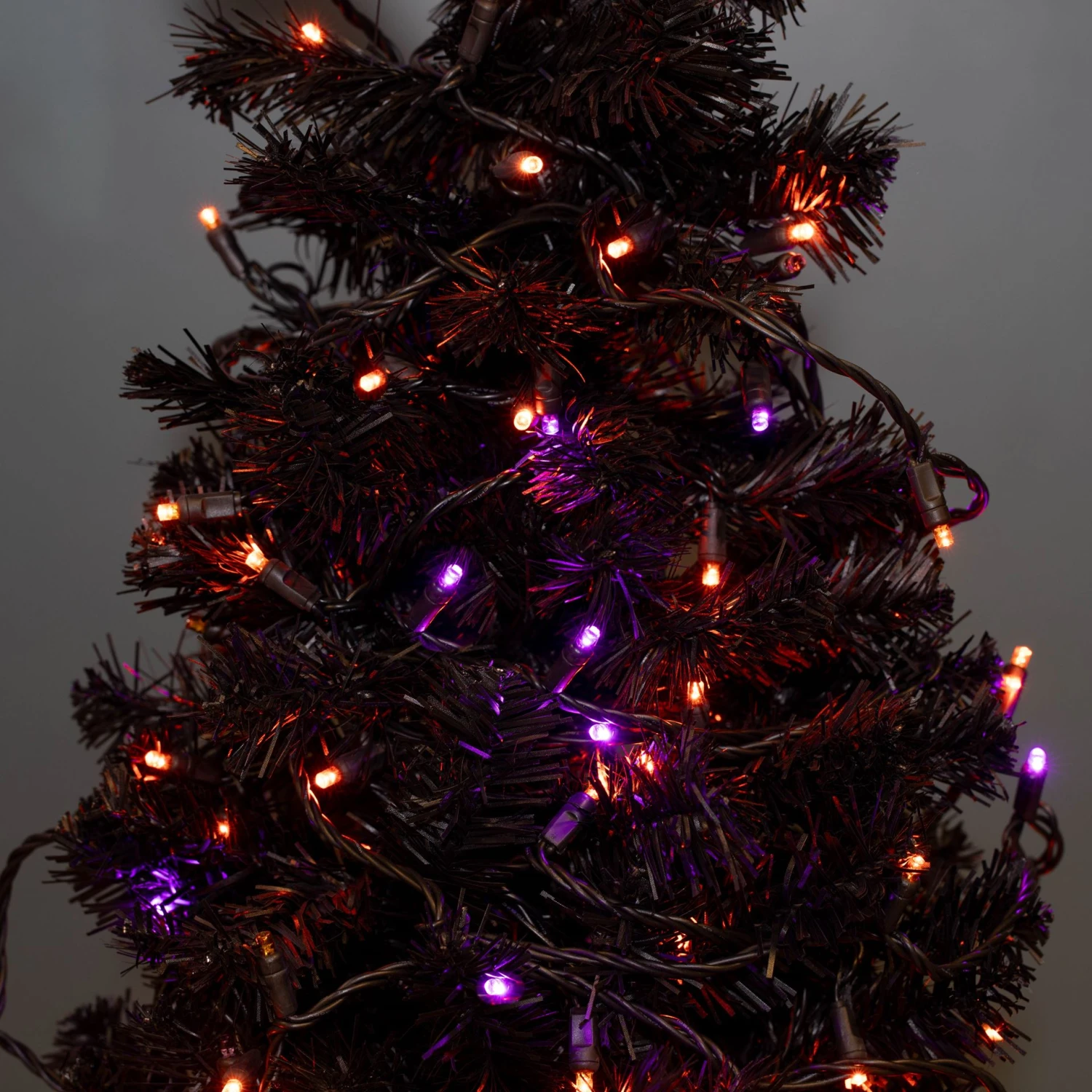 Commercial Grade Wide Angle 50 LED Purple/Amber 25' Long On Black Wire 7 Commercial Grade Wide Angle 50 LED Purple/Amber 25' Long On Black Wire - Image 7