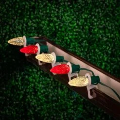 Red/Warm White C9 LED Replacement Bulbs 25 Pack -Christmas Lights Series 0034312 redwarm white c9 led replacement bulbs 25 pack