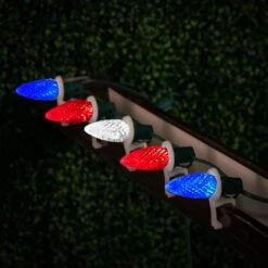 Red/White/Blue C9 LED Replacement Bulbs 25 Pack -Christmas Lights Series 0034316 redwhiteblue c9 led replacement bulbs 25 pack