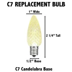 Warm White C7 LED Replacement Bulbs 25 Pack -Christmas Lights Series 0034321 warm white c7 led replacement bulbs 25 pack