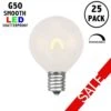 Warm White Satin G50 U-Shaped LED Plastic Flex Filament Replacement Bulbs 25 Pack