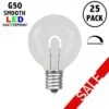 Pure White G50 U-Shaped LED Plastic Flex Filament Replacement Bulbs 25 Pack