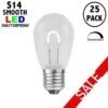 Pure White S14 U-Shaped LED Plastic Flex Filament Replacement Bulbs 25 Pack