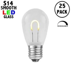 Warm White S14 U-Shaped LED Glass Flex Filament Replacement Bulbs 25 Pack