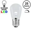 Designer Series Pure White S14 LED Medium Base E26 Bulbs 25 Pack