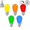 Multi S14 LED Plastic Filament Medium Base E26 Bulbs - 25pk