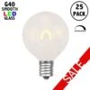 Warm White Satin Glass G40 U-Shaped LED Plastic Flex Filament Replacement Bulbs 25 Pack