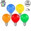 Multi Colored G40 U-Shaped LED Glass Flex Filament Replacement Bulbs 25 Pack