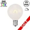 Warm White Satin G40 U-Shaped LED Plastic Flex Filament Replacement Bulbs 25 Pack