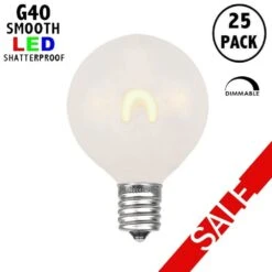 Warm White Satin G40 U-Shaped LED Plastic Flex Filament Replacement Bulbs 25 Pack