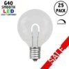 Pure White G40 U-Shaped LED Plastic Flex Filament Replacement Bulbs 25 Pack