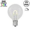 Warm White G40 U-Shaped LED Plastic Flex Filament Replacement Bulbs 25 Pack