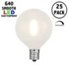 Frosted White - G40 - Plastic Filament LED Replacement Bulbs - 25 Pack