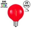 Red - G40 - Plastic Filament LED Replacement Bulbs - 25 Pack