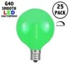 Green - G40 - Plastic Filament LED Replacement Bulbs - 25 Pack
