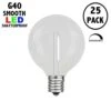 Pure White - G40 - Plastic Filament LED Replacement Bulbs - 25 Pack
