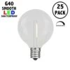 Warm White - G40 - Plastic Filament LED Replacement Bulbs - 25 Pack