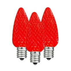 Red C9 LED Replacement Bulbs 25 Pack -Christmas Lights Series 0034566 red c9 led replacement bulbs 25 pack